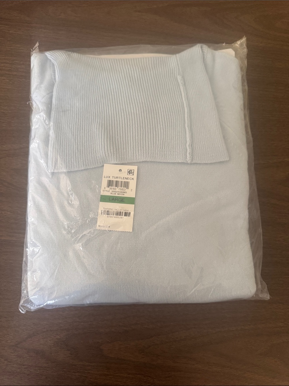 Karen Scott Light Blue Turtleneck Sweater